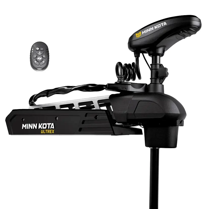 Minn Kota Ultrex trolling motor with its micro remote